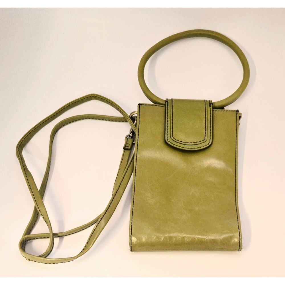 HOBO Olive Green Leather Crossbody Wristlet